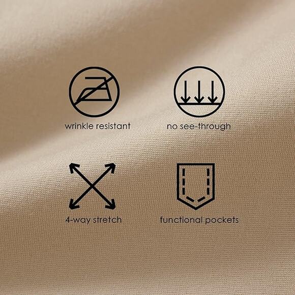 New Willit Women’s Pull-On Bootcut Leg Pants Beige Tan Stretch Office Career Med - Picture 4 of 14